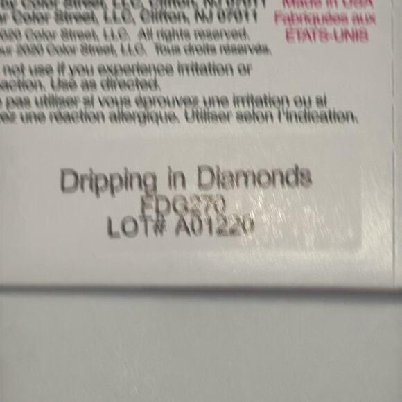 NWT Color Street "Dripping in Diamonds" Silver Glitter Nail Polish Strips - Picture 4 of 4